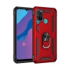 Huawei Y6P Kılıf Sofya Yüzüklü Silikon Kapak - Kırmızı