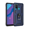 Huawei Y6P Kılıf Sofya Yüzüklü Silikon Kapak - Lacivert