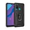 Huawei Y6P Kılıf Sofya Yüzüklü Silikon Kapak - Siyah