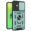 İnfinix Hot 30 4G Kılıf Pars Lens Yüzüklü Silikon - Yeşil