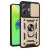 İnfinix Hot 30 5G Kılıf Pars Lens Yüzüklü Silikon - Gold