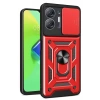 İnfinix Hot 30 5G Kılıf Pars Lens Yüzüklü Silikon - Kırmızı