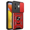 İnfinix Zero 30 4G Kılıf Pars Lens Yüzüklü Silikon - Kırmızı