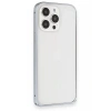 iPhone 15 Pro Max Kılıf Metal Bumper Magneticsafe Kapak - Gri