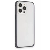 iPhone 15 Pro Max Kılıf Metal Bumper Magneticsafe Kapak - Lacivert