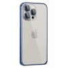 iPhone 15 Pro Metal Bumper Mat Kapak - Lacivert