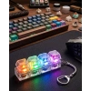 Işıklı Mekanik Tuş Anahtarlık Klik Sesli Stres Oyuncağı Fidget