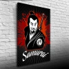 Japon Samuray Kırmızı ve Siyah Tonlarda Poster Kanvas Tablo 50 x 70