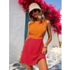Kadın Askılı Bisiklet Yaka Yandan Açık Mini Aerobin Elbise