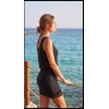 Kadın Askılı Kare Yakalı Belden Bağcıklı Triko Pareo