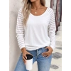 Kadın Kayık Yaka Kolları Volanlı Tül Detay Bluz