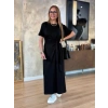 Kadın Kısa Kollu Bisiklet Yaka Yandan Bağlamalı Viskon Iki Iplik Elbise