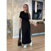 Kadın Kısa Kollu Bisiklet Yaka Yandan Bağlamalı Viskon Iki Iplik Elbise