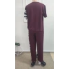 Kadın Kısa Kollu Bisiklet Yaka Zebra Desen Bluz Ve Pantolon Ikili Takım