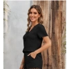 Kadın Kısa Kollu V Yakalı Bluz Ve Short Ikili Takım