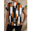 Kadın Kısa Kollu V Yakalı Yarasa Kollu Atlas Bluz