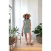 Kadın Kısa Kollu Yakalı Viskon Iki Iplik Elbise