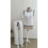 Kadın Kolsuz önü Düğmeli Yelek Ve Pantolon Ikili Takım