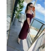 Kadın Madonna Yaka Midi Boy Modal Elbise