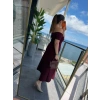 Kadın Madonna Yaka Midi Boy Modal Elbise