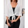 Kadın Truvakar Kol önden Bağlamalı Kısa şifon Bolero Ceket