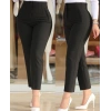 Kadın üste Oturan Paçası Bilek üzerinde Biten Krep Kumaş Kumaş Pantolon 36 (S) - 50 (5XL)