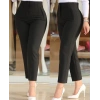 Kadın üste Oturan Paçası Bilek üzerinde Biten Krep Kumaş Pantolon 36 (S) - 50 (5XL)