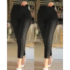 Kadın üste Oturan Paçası Bilek üzerinde Biten Krep Kumaş Pantolon 36 (S) - 50 (5XL)