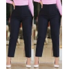 Kadın üste Oturan Paçası Bilek üzerinde Biten Krep Kumaş Pantolon 36 (S) - 50 (5XL)