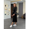 Kadın Uzun Kollu Bisiklet Yaka Midi Modal Elbise