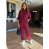 Kadın Uzun Kollu Bisiklet Yaka Viskon Iki Iplik Bluz Ve Pantolon Ikili Takım