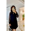 Kadın Uzun Kollu Damla Detaylı Sandy Mini Elbise
