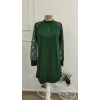 Kadın Uzun Kollu Damla Detaylı Sandy Mini Elbise