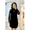 Kadın Uzun Kollu Damla Detaylı Sandy Mini Elbise