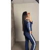 Kadın Uzun Kollu Kolu Tül Yanları şerit Detay Modal Ikili Takım