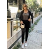 Kadın Uzun Kollu Krep üçlü Takım