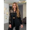 Kadın Uzun Kollu önden Fermuarlı Pulpayet Detaylı Bluz Ve Pantolon Ikili Takım