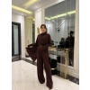 Kadın Uzun Kollu şal Detaylı Bluz Ve Pantolon Ikili Takım (kemer Dahil Değil)