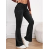 Kadın Yüksek Bel Cepli İspanyol Paçalı Kot Jeans Pantolon