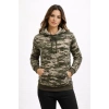 Kamuflaj Desenli 2 İplik 4 Mevsim Kapüşonlu Kanguru Cepli Hoodie Sweatshirt - Kamuflaj