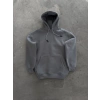 Kapşonlu Üç İplik Penye Basic SweatShirt - Boyalı Gri