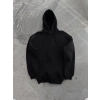 Kapşonlu Üç İplik Penye Basic SweatShirt - Siyah