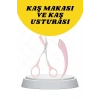Kavisli Kaş Düzeltici Seti Kaş Makası ve Kaş Usturası Paslanmaz Çelik Bıçaklı