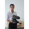 KB-Milano Kuback Siyah Cilt Siyah Jel Taban Bağcıklı Günlük Erkek Ayakkabı