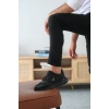 KB-Milano Kuback Siyah Cilt Siyah Jel Taban Bağcıklı Günlük Erkek Ayakkabı