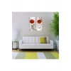 Kırmızı Longji Iki Parça Canvas Tablo (30x70)