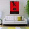 Kırmızı ve Siyah Afiş Görseli Kanvas Tablo 50 x 70