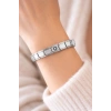 Kişiye Özel O Harfli Çelik Bileklik – İtalyan Charm Model, Ayarlanabilir Bilezik