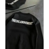 Kışlık Bisiklet Yaka Oversize Baskılı SweatShirt - Siyah