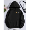 Kışlık Üç İplik Kapşonlu SweatShirt - Siyah